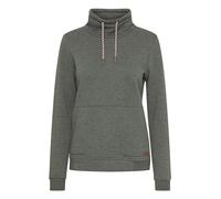 Kapuzenpullover OXMO "Hoodie OXVimpa", Damen, Gr. S, grün (climbing ivy melange), Web, Obermaterial: 70% Baumwolle CO. 30% Polyester PES., unifarben, casual, normal, ohne Ausschnitt, Sweatshirts (5761