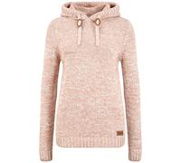 OXMO Philla Damen Strickpullover Kapuzenpullover Grobstrick Pullover mit Kapuze 100% Baumwolle Regular fit, Größe:L, Farbe:Powder ROS (795178)