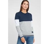 Rundhalspullover OXMO "Sweatpullover OXOmaya", Damen, Gr. L, blau (insignia blau), Obermaterial: 80% Polyester PES. 20% Baumwolle CO., Pullover Rundhalspullover (97047744-L) insignia blau
