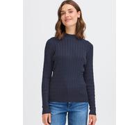 OXMO Rollkragenpullover Damen Viskose blau, XXL
