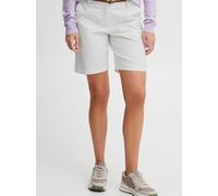 OXMO OXDaney Shorts Damen Chino Shorts Elegante Kurze Hose mit Kunstledergürtel Regular-Fit Baumwolle mit Stretch, Größe:44, Farbe:Off White (114800)