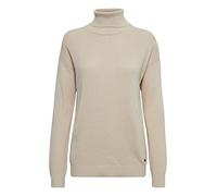 OXMO Sina Damen Rollkragenpullover Pullover, Größe:S, Farbe:Oyster Gray (141107)