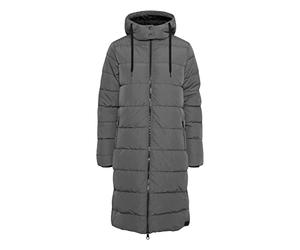 OXMO Soliana Damen Steppmantel Wintermantel Winterjacke gefüttert, Größe:L, Farbe:Pewter (185203)