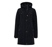 OXMO Tala Damen Wintermantel Parka Mantel gefüttert mit hochabschließendem Kragen, Größe:L, Farbe:Black (194007)