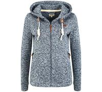 OXMO Thory Damen Fleecejacke Sweatjacke Jacke mit Kapuze, Größe:S, Farbe:INSIGNIA B (791991)