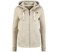 OXMO Thory Damen Fleecejacke Sweatjacke Jacke mit Kapuze, Größe:XS, Farbe:DUNE (795409)