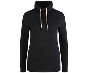 OXMO Vimpa Damen Sweatshirt Pullover Sweater mit Tube-Kragen, Größe:S, Farbe:Black (799000)