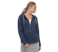 OXMO Wanda Damen Sweatjacke Cardigan Sweatshirtjacke mit Kapuze, Größe:XS, Farbe:INS BL Mel (7989915)