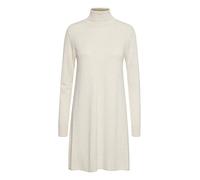 OXMO Winala Damen Strickkleid Feinstrickkleid Kleid mit Rollkragen, Größe:L, Farbe:Oyster Grey Melange (200689)