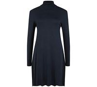 OXMO Winala Damen Strickkleid Feinstrickkleid Kleid mit Rollkragen, Größe:L, Farbe:Total Eclipse (194010)