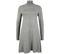 OXMO Winala Damen Strickkleid Feinstrickkleid Kleid mit Rollkragen, Größe:M, Farbe:Medium Grey Melange (200687)