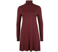 OXMO Winala Damen Strickkleid Feinstrickkleid Kleid mit Rollkragen, Größe:XL, Farbe:Chocolate Truffle (191526)