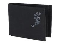 Oxmox Geldbörse Herren klein/Portemonnaie Damen klein | Wallet mit RFID Schutz | New Cryptan (Vegan) | Pocketbörse Querformat | schwarz | Lizard Print Grey