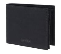 Oxmox Geldbörse Herren/Portemonnaie Damen | Wallet mit RFID Schutz | New Cryptan (Vegan) | 5 Kreditkartenfächer | Querscheinbörse Querformat | schwarz | Pure Print Black