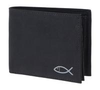 oxmox New Cryptan RFID Protect Querscheinbörse Freedom Fish Print Grey Black