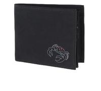Oxmox Geldbörse Herren/Portemonnaie Damen | Wallet mit RFID Schutz | New Cryptan (Vegan) | 5 Kreditkartenfächer | Querscheinbörse Querformat | schwarz | Crab Print Grey