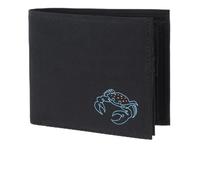 Oxmox Geldbörse Herren/Portemonnaie Damen | Wallet mit RFID Schutz | New Cryptan (Vegan) | 5 Kreditkartenfächer | Querscheinbörse Querformat | schwarz | Crab Print Cyan