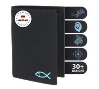 oxmox New Cryptan RFID Protect Kombibörse Freedom Fish Print Cyan Black