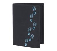Oxmox Geldbörse New Cryptan Kombibörse Footsteps Print Cyan Black schwarz