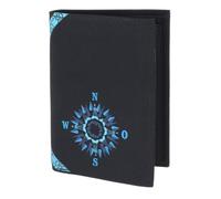 Oxmox Geldbörse New Cryptan Kombibörse Windrose Print Cyan Black schwarz