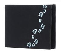 Oxmox Geldbörse New Cryptan Pocketbörse Footsteps Print Cyan Black