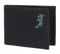 Oxmox Geldbörse New Cryptan Pocketbörse Lizard Print Cyan Black schwarz