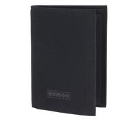 Oxmox Geldbörse Herren/Portemonnaie Damen | Wallet mit RFID Schutz | New Cryptan (Vegan) | 8 Kreditkartenfächer | Kombibörse Hochformat | schwarz | Pure Print Black