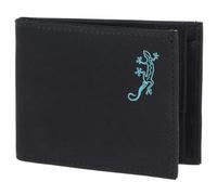 Oxmox Geldbörse New Cryptan RFID Protect Pocketbörse Lizard Print Cyan Black schwarz