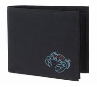Oxmox Geldbörse New Cryptan RFID Protect Querscheinbörse Crab Print Cyan Black schwarz