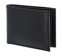 Oxmox Leder Geldbörse Leather RFID Protect Pocketbörse Freedom Pigeon Embossed Black schwarz