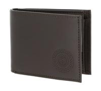 oxmox Leather RFID Protect Pocketbörse Circle Bloom Embossed Brown