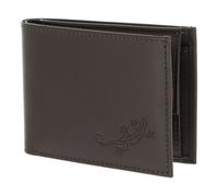 Oxmox Pocketbörse Lizard 2.0 – Leder, RFID-Schutz, geprägt – Braun