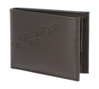 oxmox Leather RFID Protect Pocketbörse Footsteps 2.0 Embossed Brown