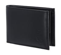 Oxmox Leder Geldbörse Leather RFID Protect Pocketbörse Freedom Anchor Embossed Black schwarz