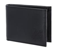 oxmox Leather Geldbörse RFID Schutz Leder 11 cm schwarz