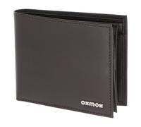 oxmox Leather Geldbörse RFID Schutz Leder 12 cm braun