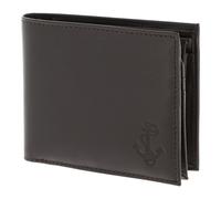 oxmox Leather RFID Protect Querscheinbörse Freedom Anchor Embossed Brown