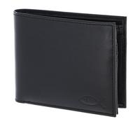 oxmox Leather Geldbörse RFID Schutz Leder 12 cm grau