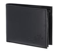 oxmox Leather Geldbörse RFID Schutz Leder 12 cm schwarz