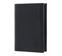 Oxmox Geldbörse Leder Leather Kombibörse Ox Embossed Black