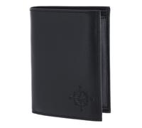 oxmox Leather RFID Protect Kombibörse Windrose 2.0 Embossed Black