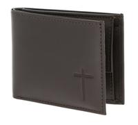 oxmox Leather RFID Protect Pocketbörse Freedom Cross Embossed Brown