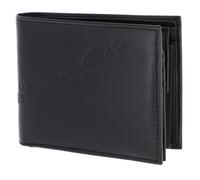 oxmox Leather RFID Protect Querscheinbörse Footsteps 2.0 Embossed Black