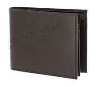 oxmox Leather RFID Protect Querscheinbörse Footsteps 2.0 Embossed Brown