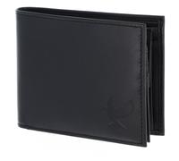 oxmox Leather RFID Protect Querscheinbörse Freedom Pigeon Embossed Black
