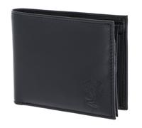 oxmox Leather RFID Protect Querscheinbörse Frog 2.0 Embossed Black
