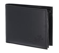 oxmox Leather Geldbörse RFID Schutz Leder 12 cm schwarz