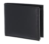 Oxmox Leder Geldbörse Leather RFID Protect Querscheinbörse Pure 2.0 Embossed Black schwarz