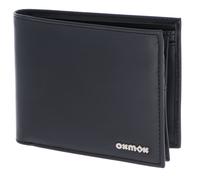 oxmox Leather Geldbörse RFID Schutz Leder 12 cm schwarz