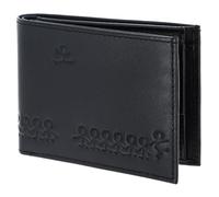 Oxmox Leder Geldbörse Leather Pocketbörse Jumping Jack Embossed Black schwarz